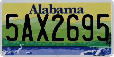 AL license plate 5AX2695
