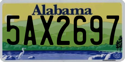 AL license plate 5AX2697