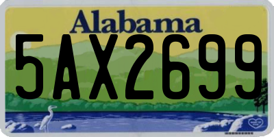 AL license plate 5AX2699