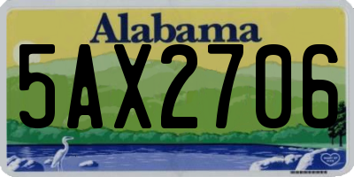 AL license plate 5AX2706