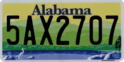 AL license plate 5AX2707