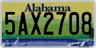 AL license plate 5AX2708