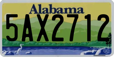 AL license plate 5AX2712