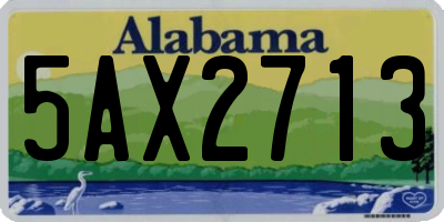 AL license plate 5AX2713