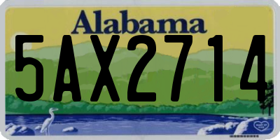 AL license plate 5AX2714