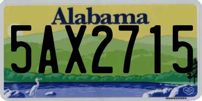 AL license plate 5AX2715