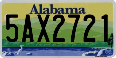 AL license plate 5AX2721