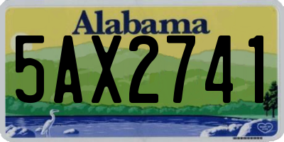 AL license plate 5AX2741