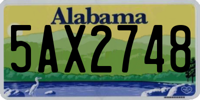 AL license plate 5AX2748