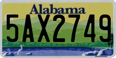 AL license plate 5AX2749