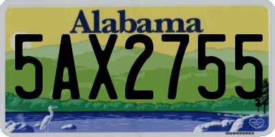 AL license plate 5AX2755