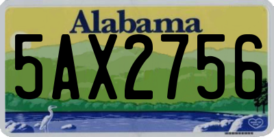 AL license plate 5AX2756