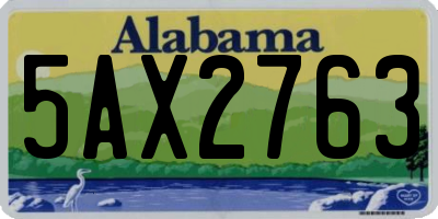 AL license plate 5AX2763