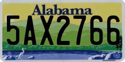 AL license plate 5AX2766