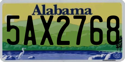 AL license plate 5AX2768