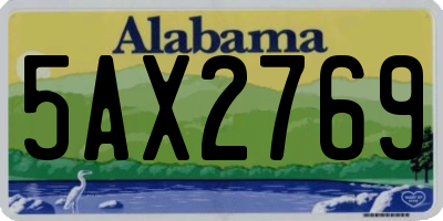 AL license plate 5AX2769