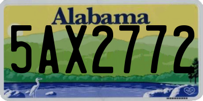 AL license plate 5AX2772