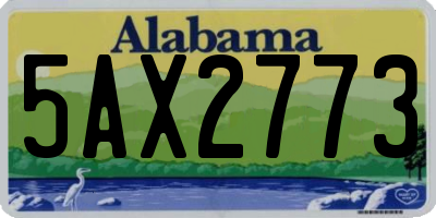 AL license plate 5AX2773