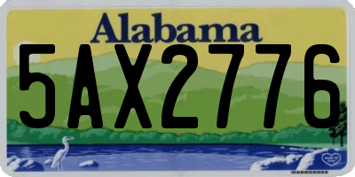 AL license plate 5AX2776