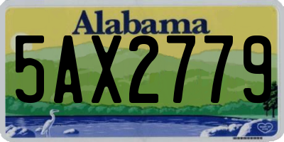 AL license plate 5AX2779