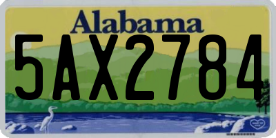 AL license plate 5AX2784