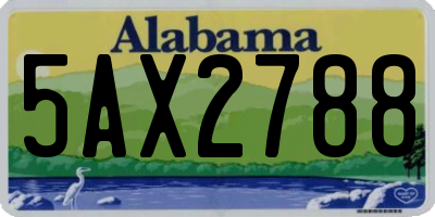 AL license plate 5AX2788