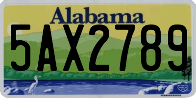 AL license plate 5AX2789