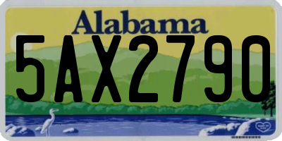 AL license plate 5AX2790