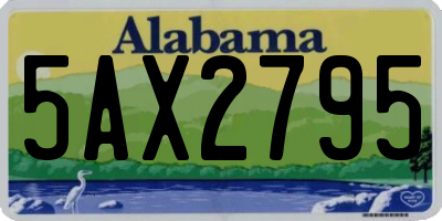 AL license plate 5AX2795