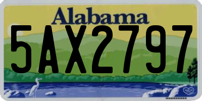 AL license plate 5AX2797