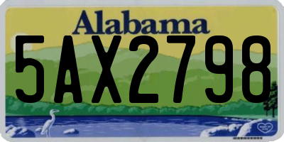 AL license plate 5AX2798