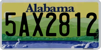 AL license plate 5AX2812