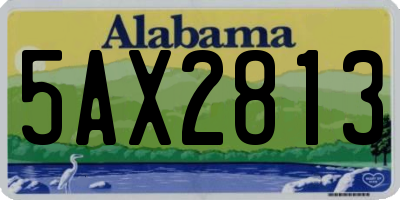AL license plate 5AX2813
