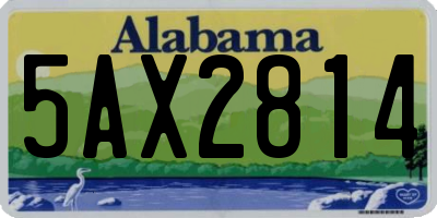 AL license plate 5AX2814