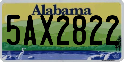 AL license plate 5AX2822