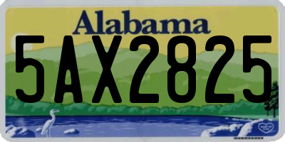 AL license plate 5AX2825
