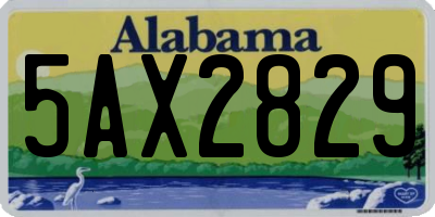 AL license plate 5AX2829