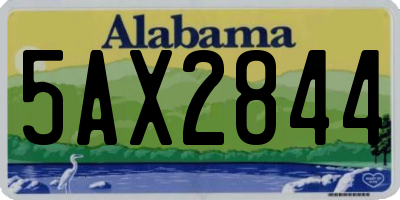 AL license plate 5AX2844