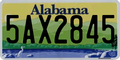 AL license plate 5AX2845