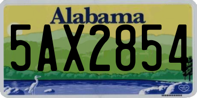 AL license plate 5AX2854