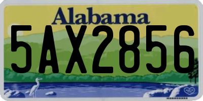 AL license plate 5AX2856