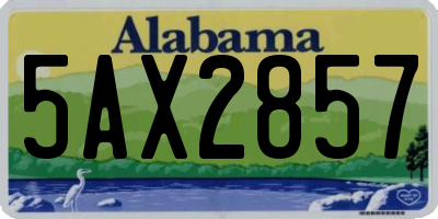 AL license plate 5AX2857