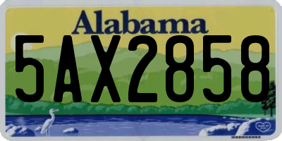 AL license plate 5AX2858
