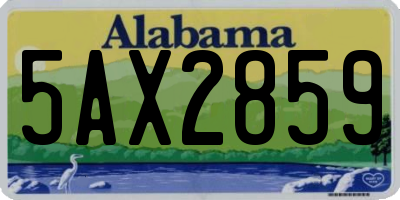 AL license plate 5AX2859