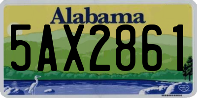 AL license plate 5AX2861