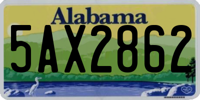 AL license plate 5AX2862