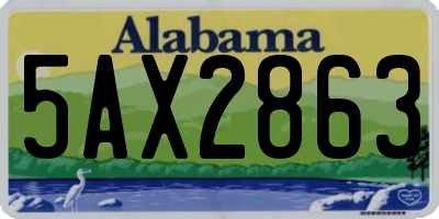 AL license plate 5AX2863