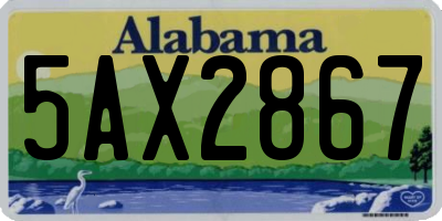 AL license plate 5AX2867