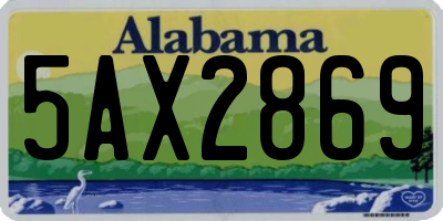 AL license plate 5AX2869