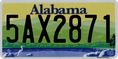 AL license plate 5AX2871